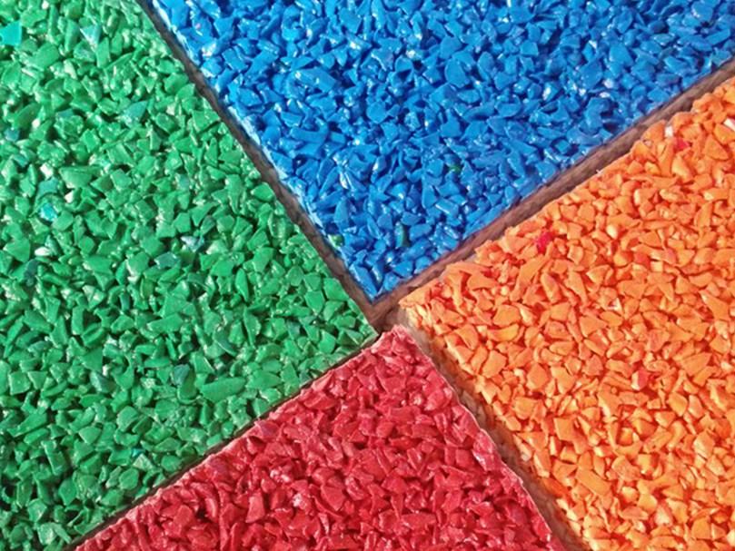 塑料彩色顆粒 EPDM塑膠顆粒 體育場幼兒園 橡膠跑道 地面塑膠材料